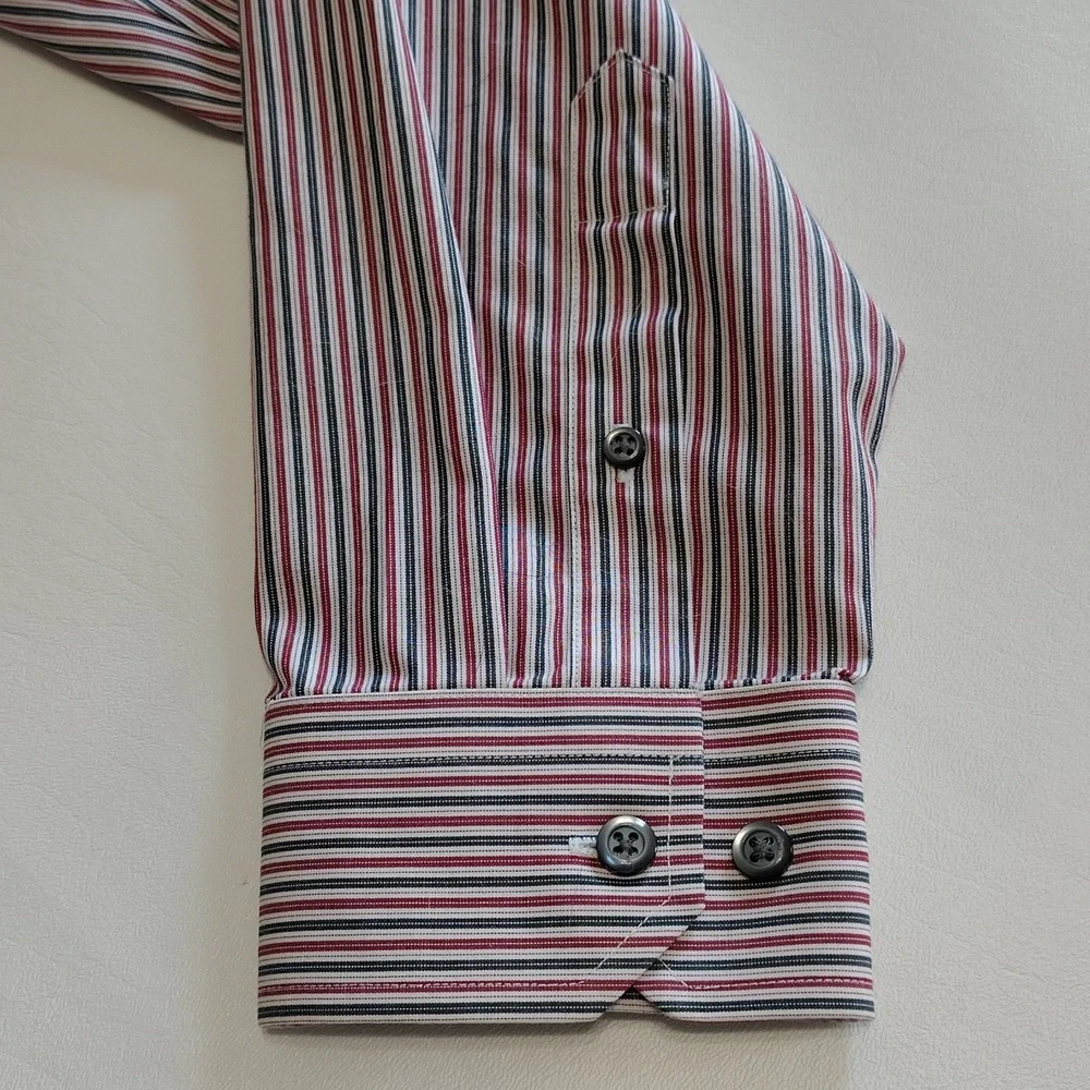 Banana Republic Dress Shirt Sze L 16-16 1/2 Classic Fit Tailored Office Striped